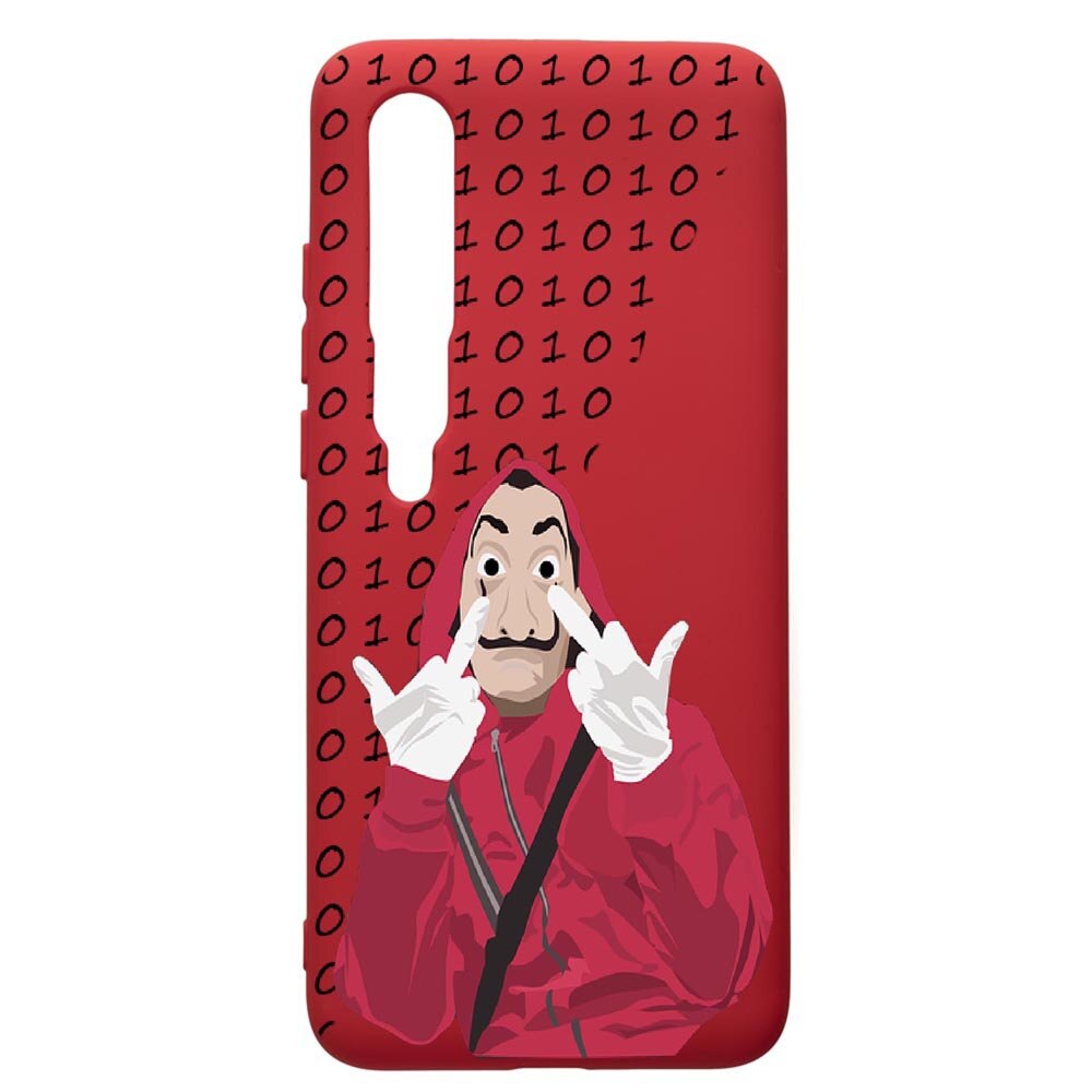 Husa de protectie Xiaomi Mi 10 / Mi 10 Pro, La Casa De Papel, silicon, cu interiorul din material textil, protectie camera, Red, PR297