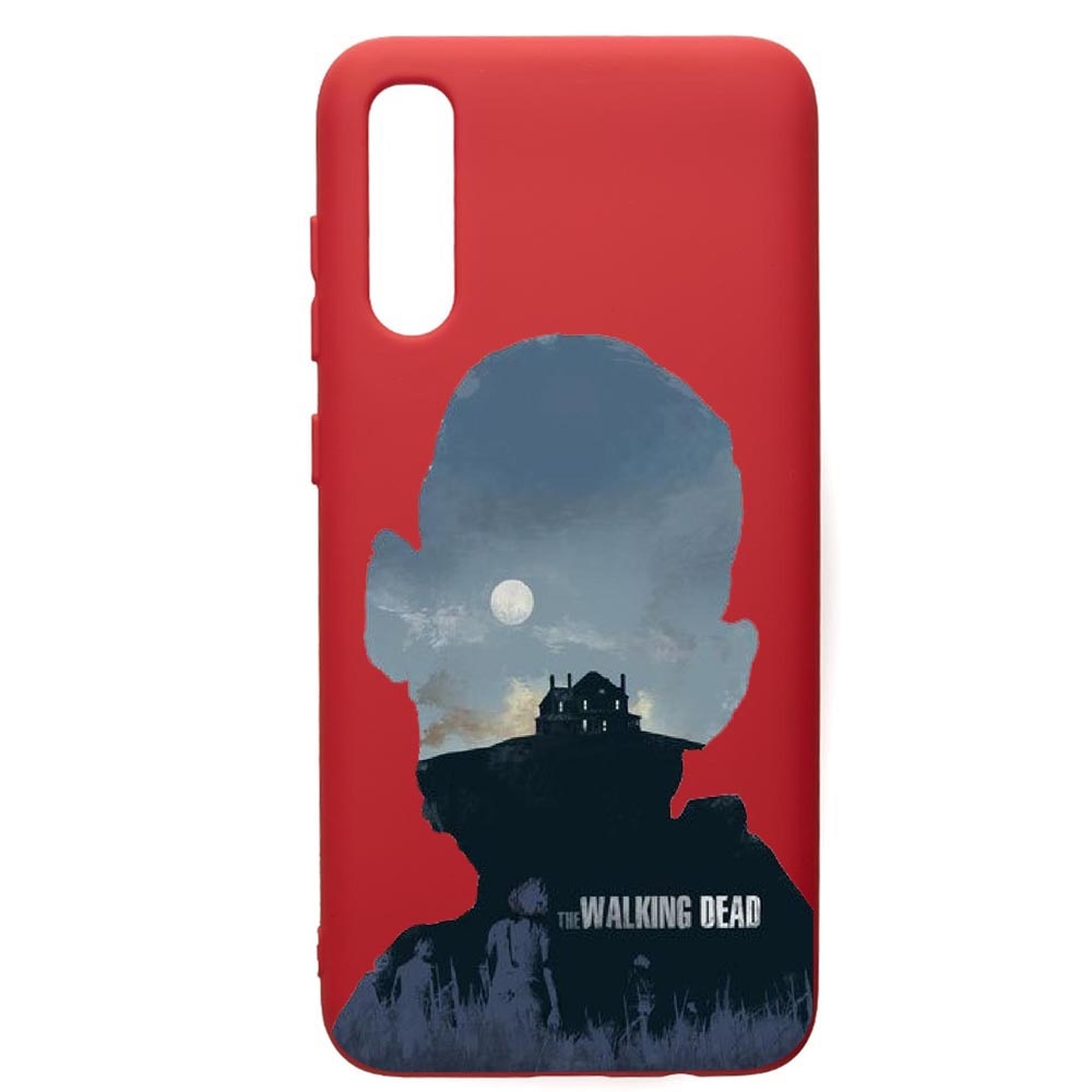 Husa de protectie Samsung Galaxy A70, The Walking Deadf, silicon, cu interiorul din material textil, protectie camera, Red, PR303