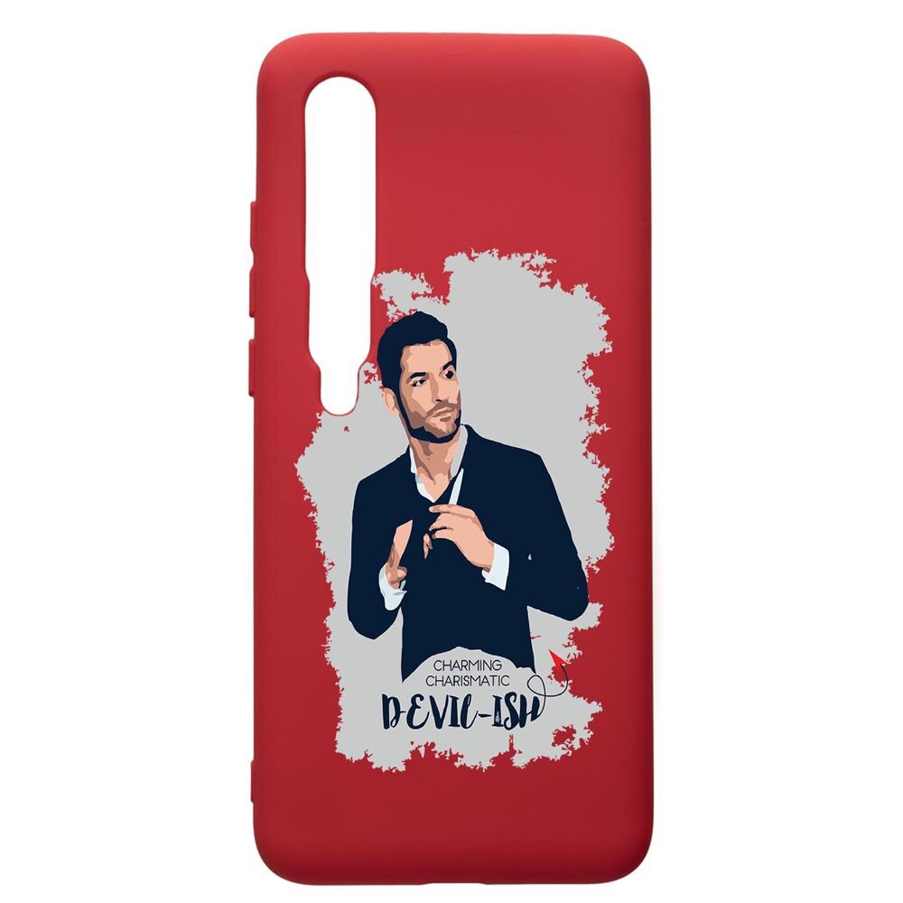 Husa de protectie Xiaomi Mi 10 / Mi 10 Pro, Lucifer, silicon, cu interiorul din material textil, protectie camera, Red, PR299