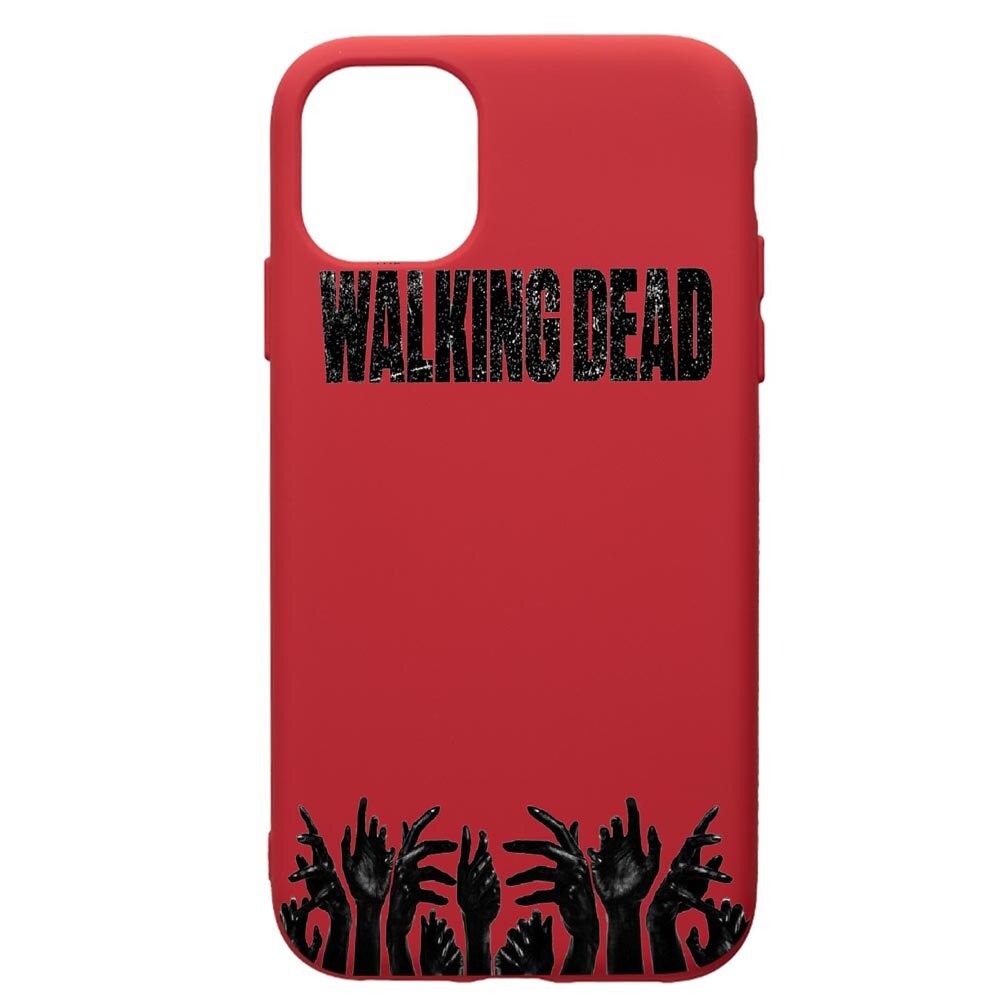 Husa de protectie Samsung Galaxy A51, The Walking Dead, silicon, cu interiorul din material textil, protectie camera, Red, PR301