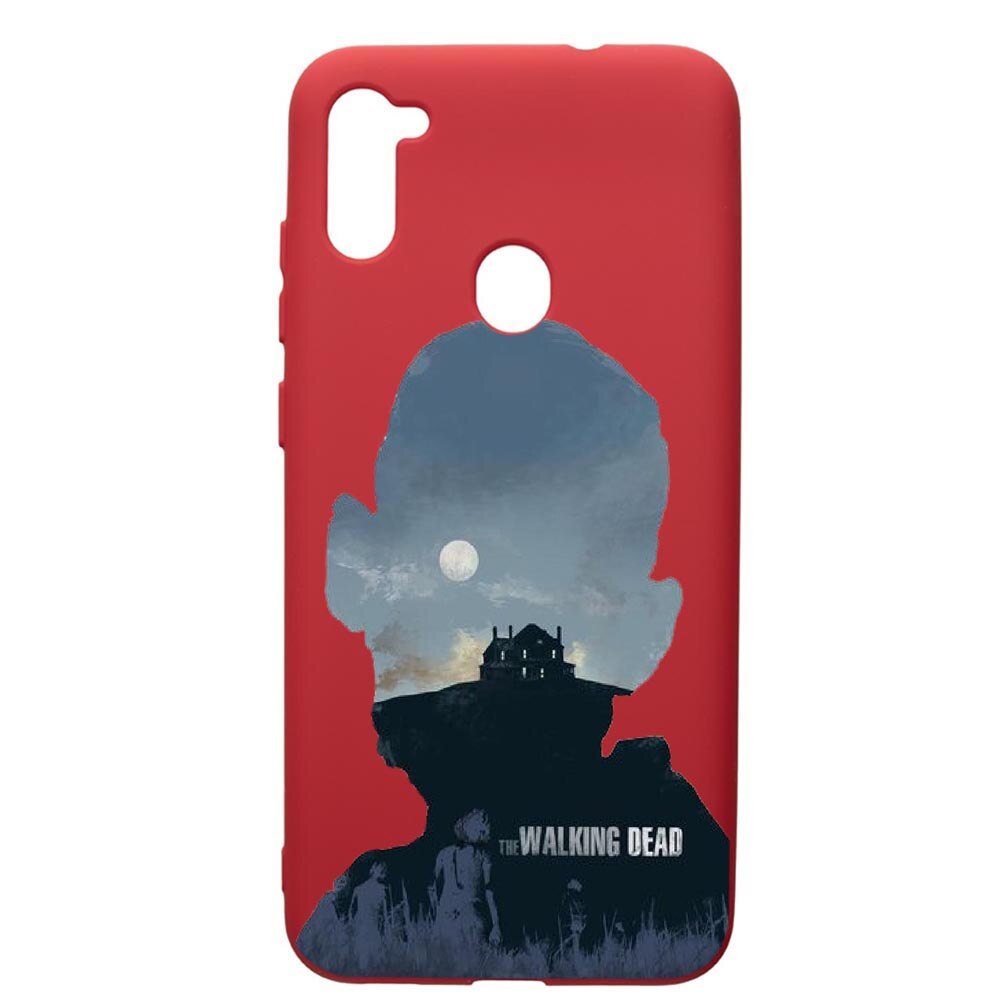 Husa de protectie Samsung Galaxy A11, The Walking Deadf, silicon, cu interiorul din material textil, protectie camera, Red, PR303