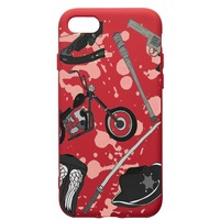 husa de protectie apple iphone se 2  iphone 8  iphone 7 the walking dead silicon cu interiorul din material textil protectie camera red pr307 imagen 23_0_
0