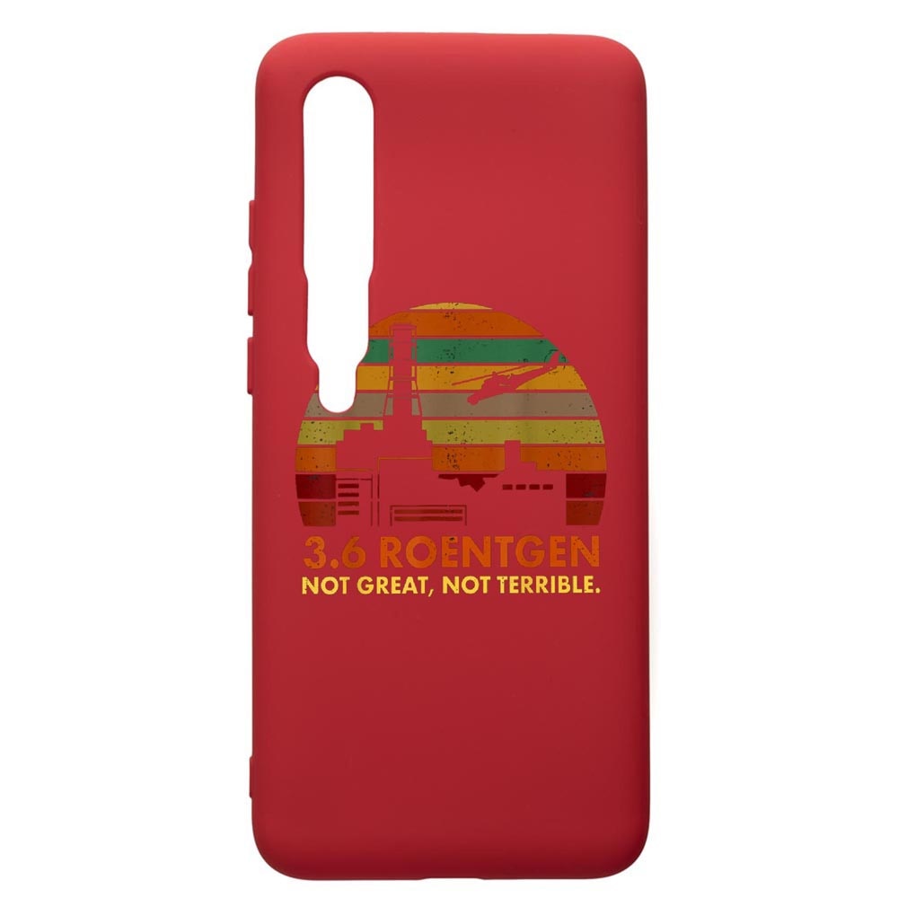 Husa de protectie Xiaomi Mi 10 / Mi 10 Pro, Chernobyl, silicon, cu interiorul din material textil, protectie camera, Red, PR275