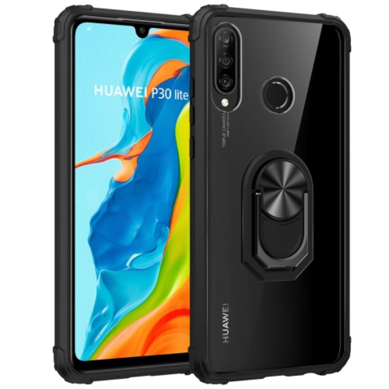 Husa Lemontti Acrylic Protective Case compatibila cu Huawei P30 Lite, Black