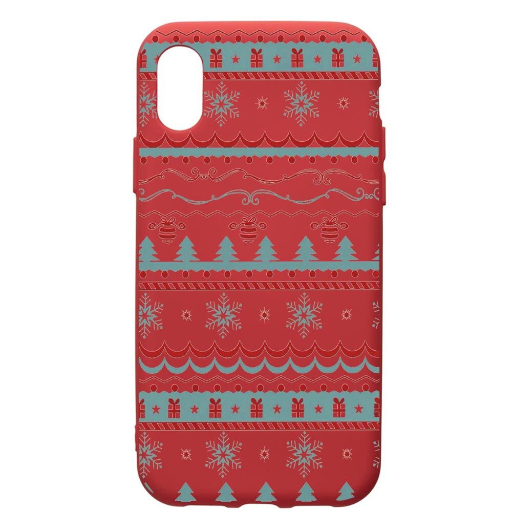 Husa de protectie Xiaomi Redmi 7A, Xmas, silicon, cu interiorul din material textil, protectie camera, Red, PR321
