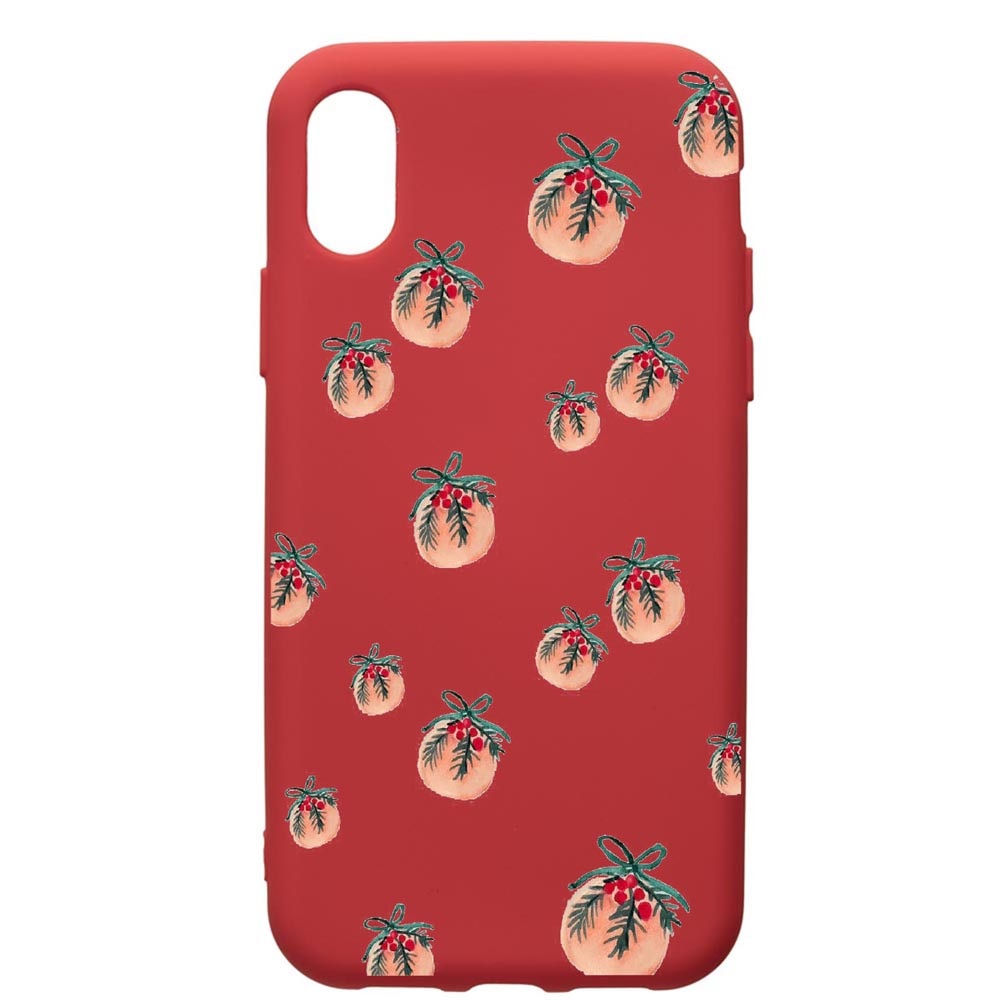 Husa de protectie Xiaomi Redmi 7A, Xmas, silicon, cu interiorul din material textil, protectie camera, Red, PR339