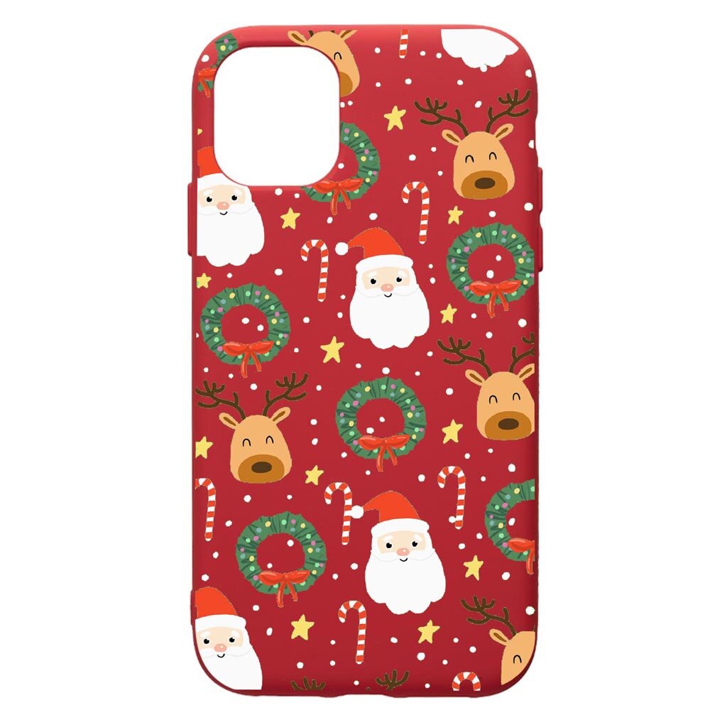 Husa de protectie Apple iPhone 11 Pro, Happy, silicon, cu interiorul din material textil, protectie camera, Red, PR350