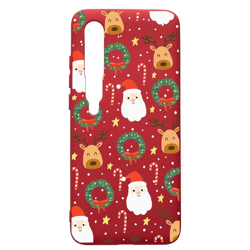 Husa de protectie Xiaomi Mi 10 / Mi 10 Pro, Happy, silicon, cu interiorul din material textil, protectie camera, Red, PR350