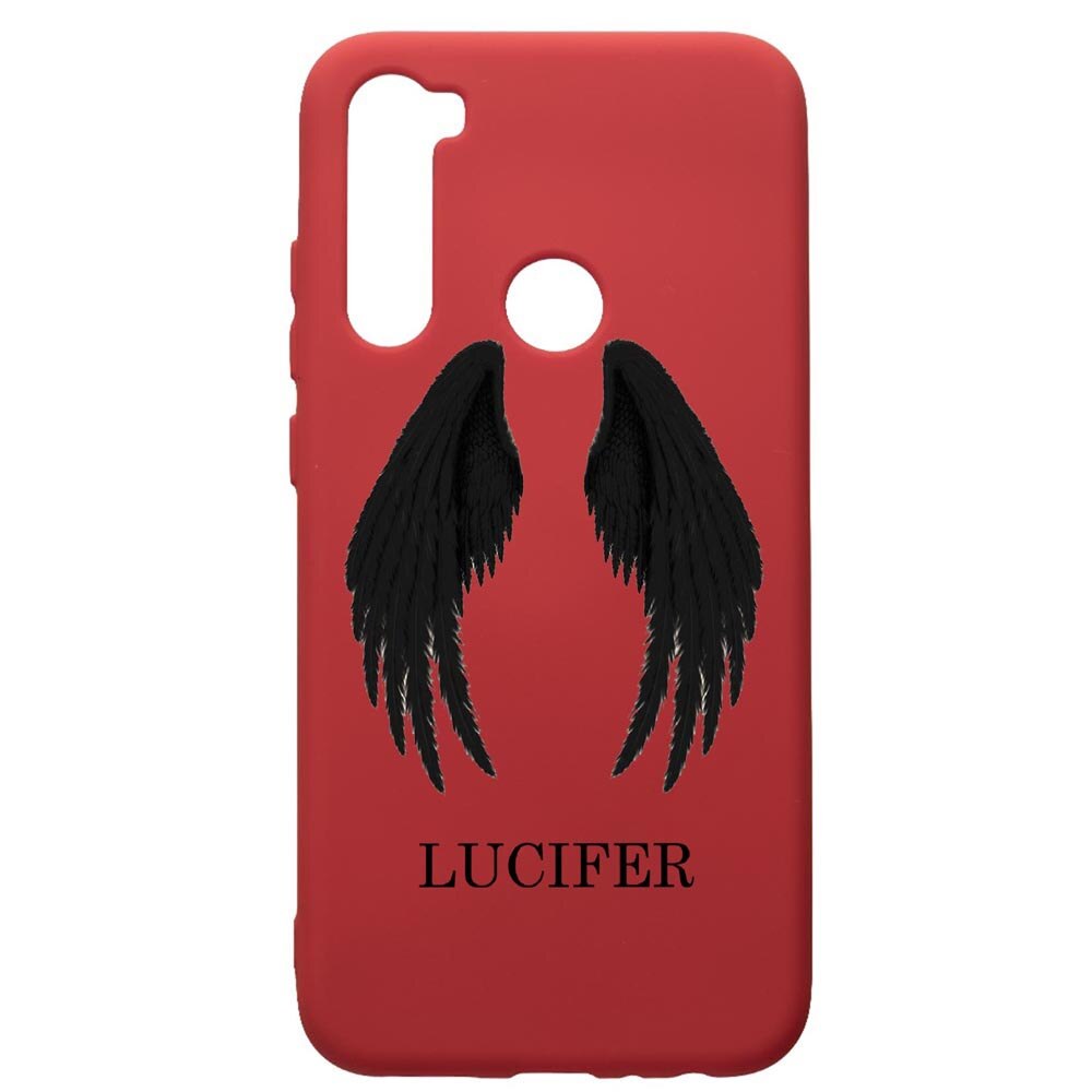 Husa de protectie Xiaomi Redmi Note 8, Lucifer, silicon, cu interiorul din material textil, protectie camera, Red, PR298