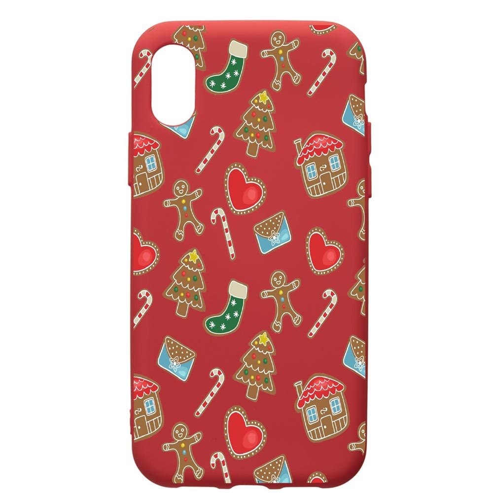 Husa de protectie Xiaomi Redmi 7A, Sweets, silicon, cu interiorul din material textil, protectie camera, Red, PR353