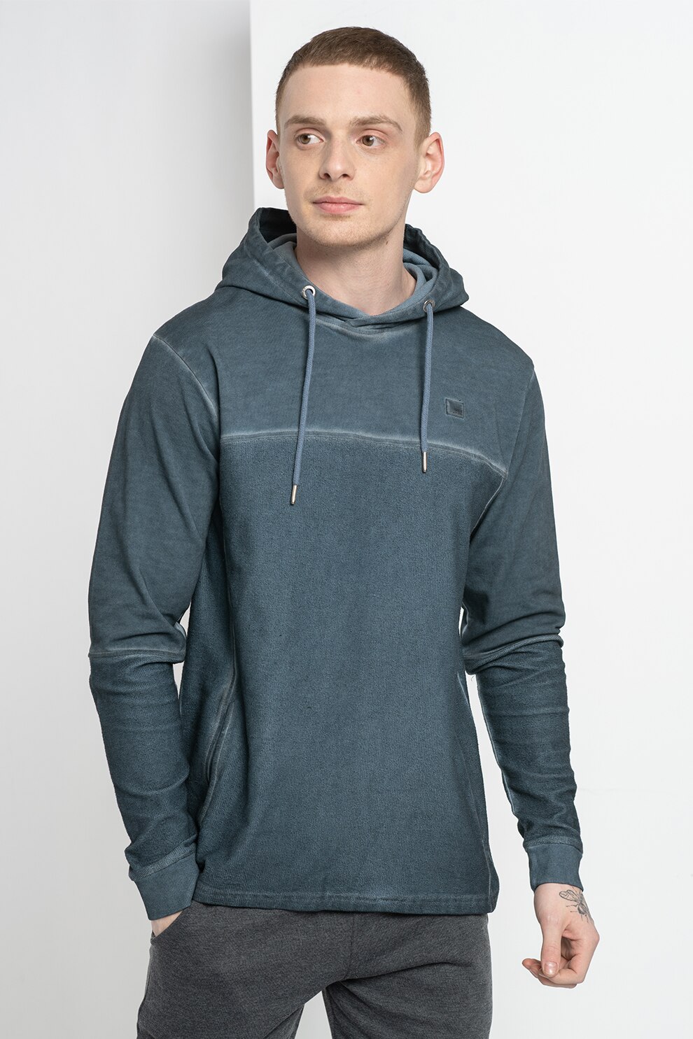 !Solid, Hanorac cu buzunare laterale Rex, Albastru inchis, L