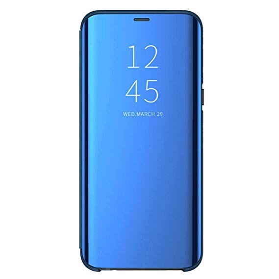 Husa de protectie Smart Clear View Cover pentru Samsung Galaxy A20S, flip cover, Albastru, BBL2110