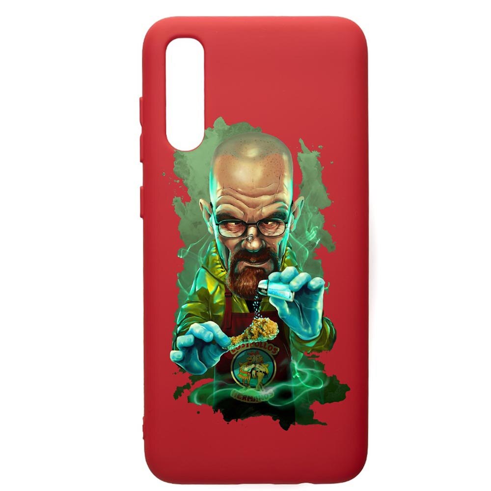 Husa de protectie Samsung Galaxy A70, Breaking Bad, silicon, cu interiorul din material textil, protectie camera, Red, PR367