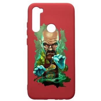 Husa de protectie Xiaomi Redmi Note 8, Breaking Bad, silicon, cu interiorul din material textil, protectie camera, Red, PR367 Husa de protectie Xiaomi Redmi Note 8, Breaking Bad, silicon, cu interiorul din material textil, protectie camera, Red, PR367