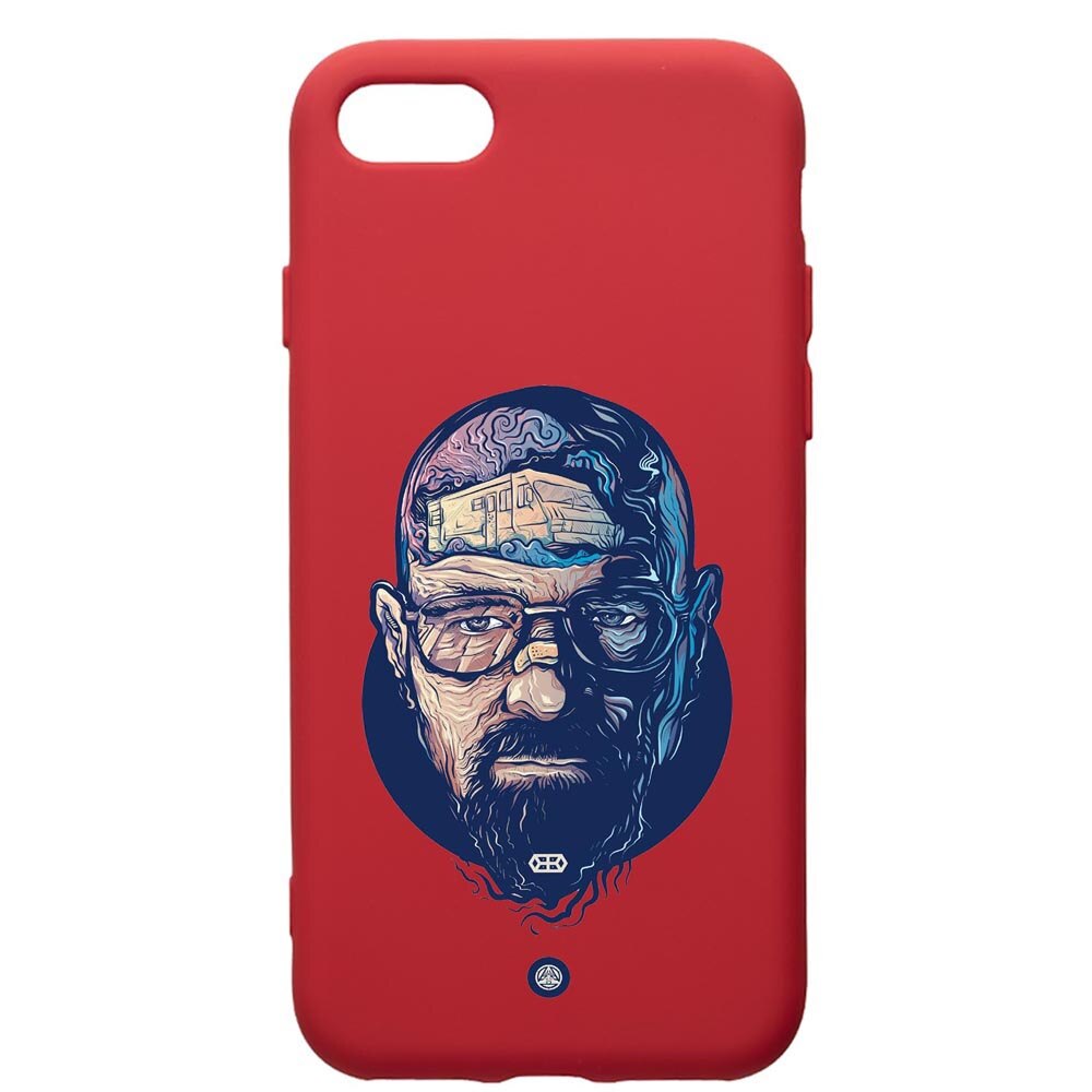 Husa de protectie Apple iPhone SE 2 / iPhone 8 / iPhone 7, Breaking Bad, silicon, cu interiorul din material textil, protectie camera, Red, PR359