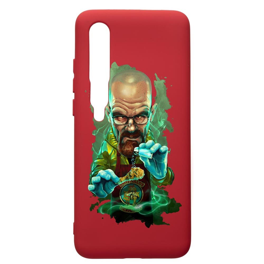 Husa de protectie Xiaomi Mi 10 / Mi 10 Pro, Breaking Bad, silicon, cu interiorul din material textil, protectie camera, Red, PR367