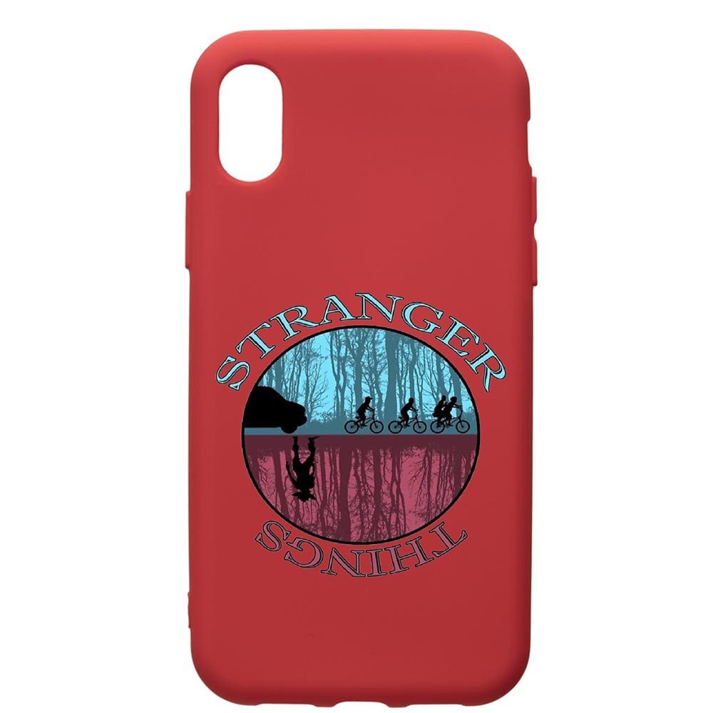 Husa de protectie Samsung Galaxy A10, Stranger Things, silicon, cu interiorul din material textil, protectie camera, Red, PR368