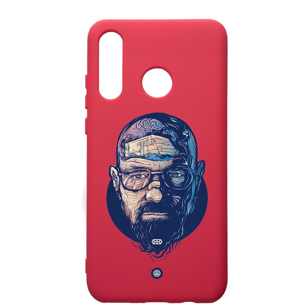 Husa de protectie Huawei P30 Lite, Breaking Bad, silicon, cu interiorul din material textil, protectie camera, Maroon, PM359