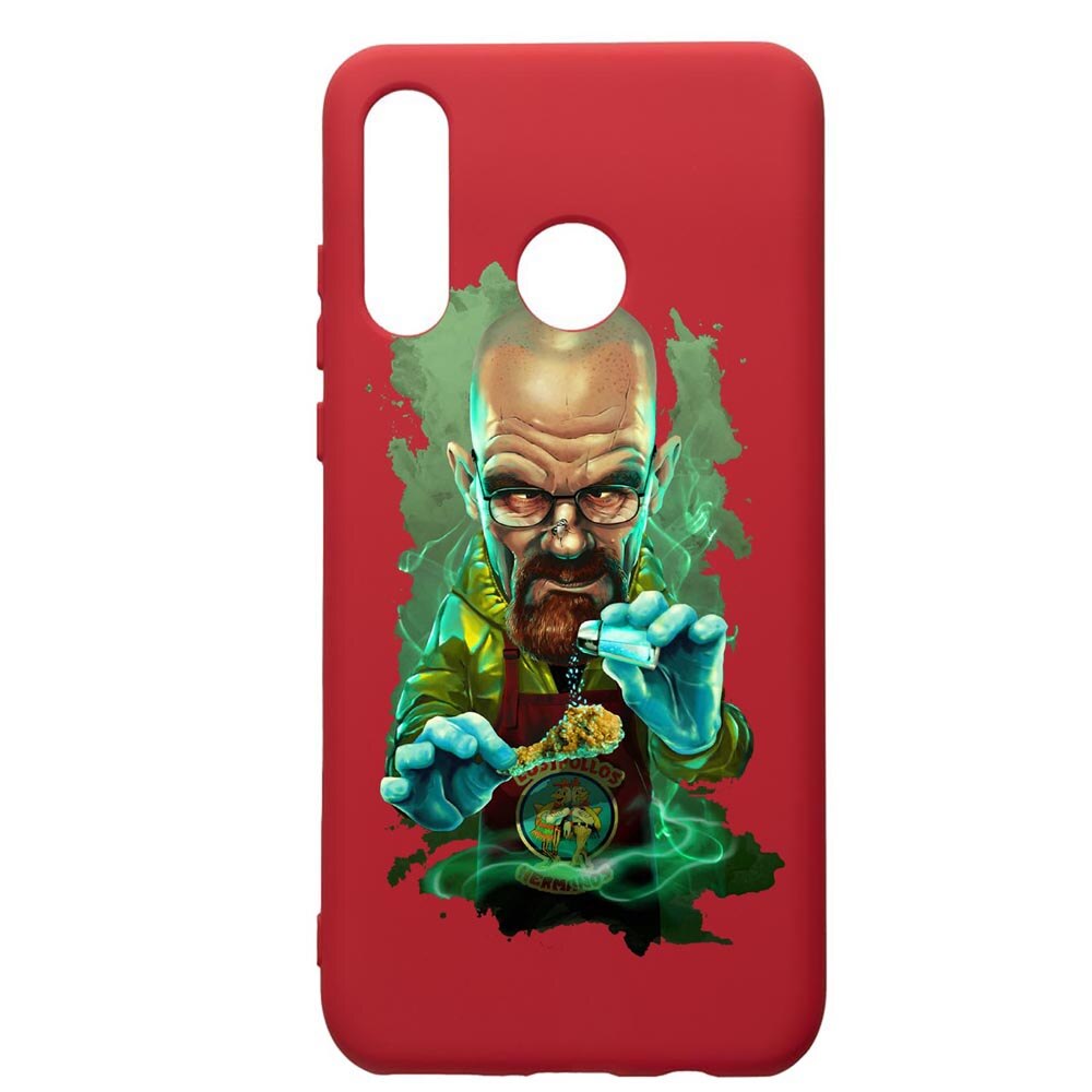 Husa de protectie Huawei P30 Lite, Breaking Bad, silicon, cu interiorul din material textil, protectie camera, Red, PR367
