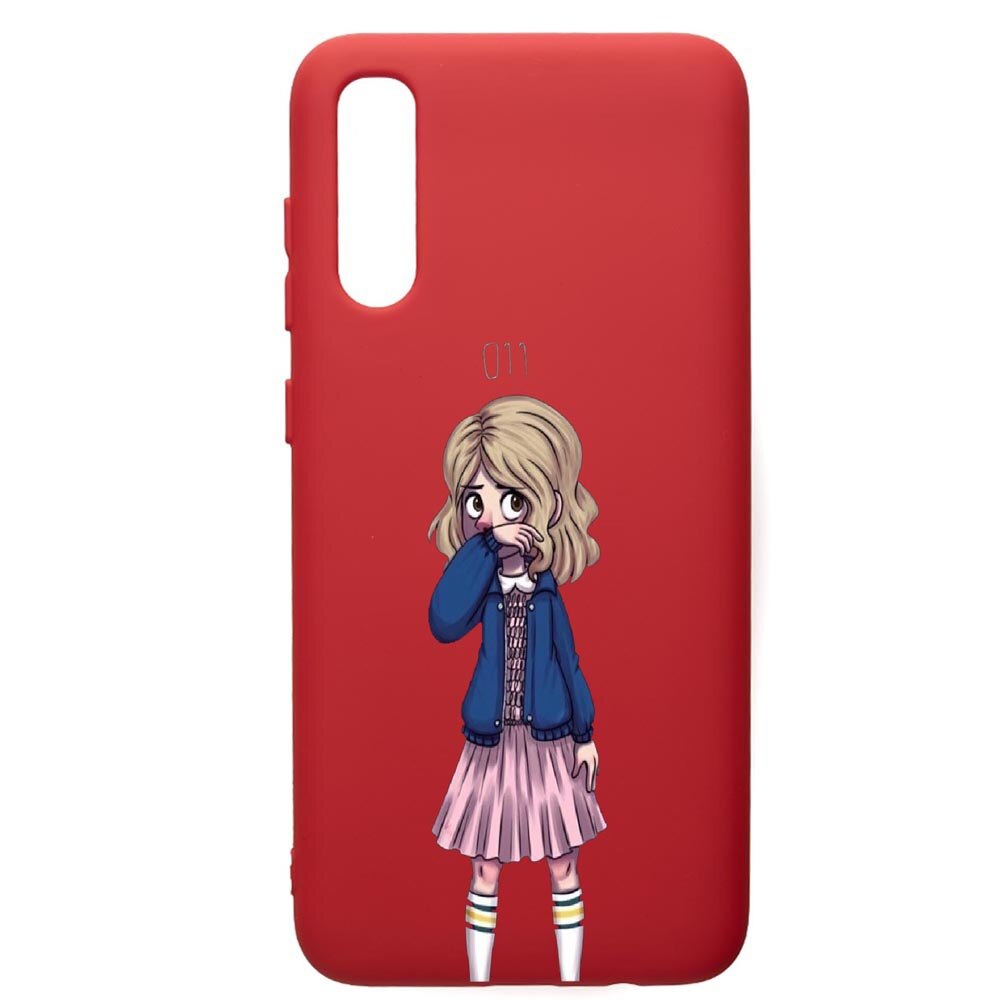 Husa de protectie Samsung Galaxy A70, Stranger Things, silicon, cu interiorul din material textil, protectie camera, Red, PR371
