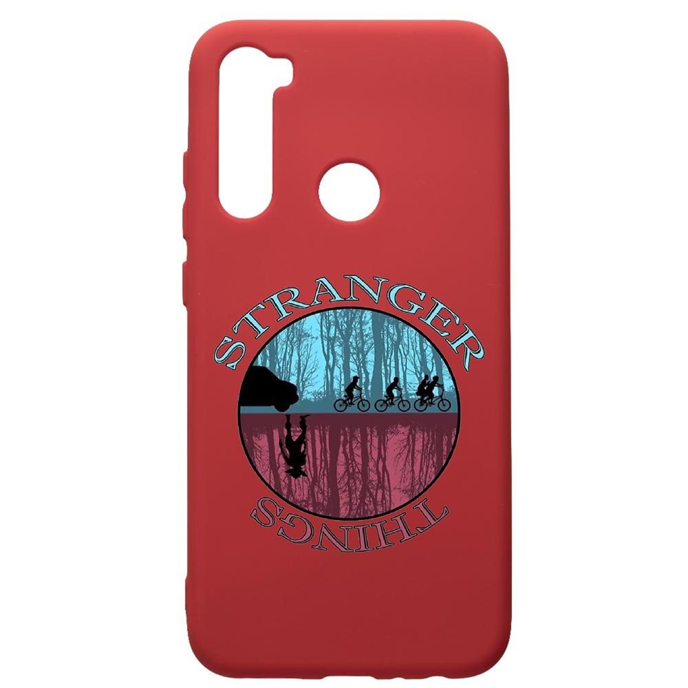 Husa de protectie Xiaomi Redmi Note 8, Stranger Things, silicon, cu interiorul din material textil, protectie camera, Red, PR368