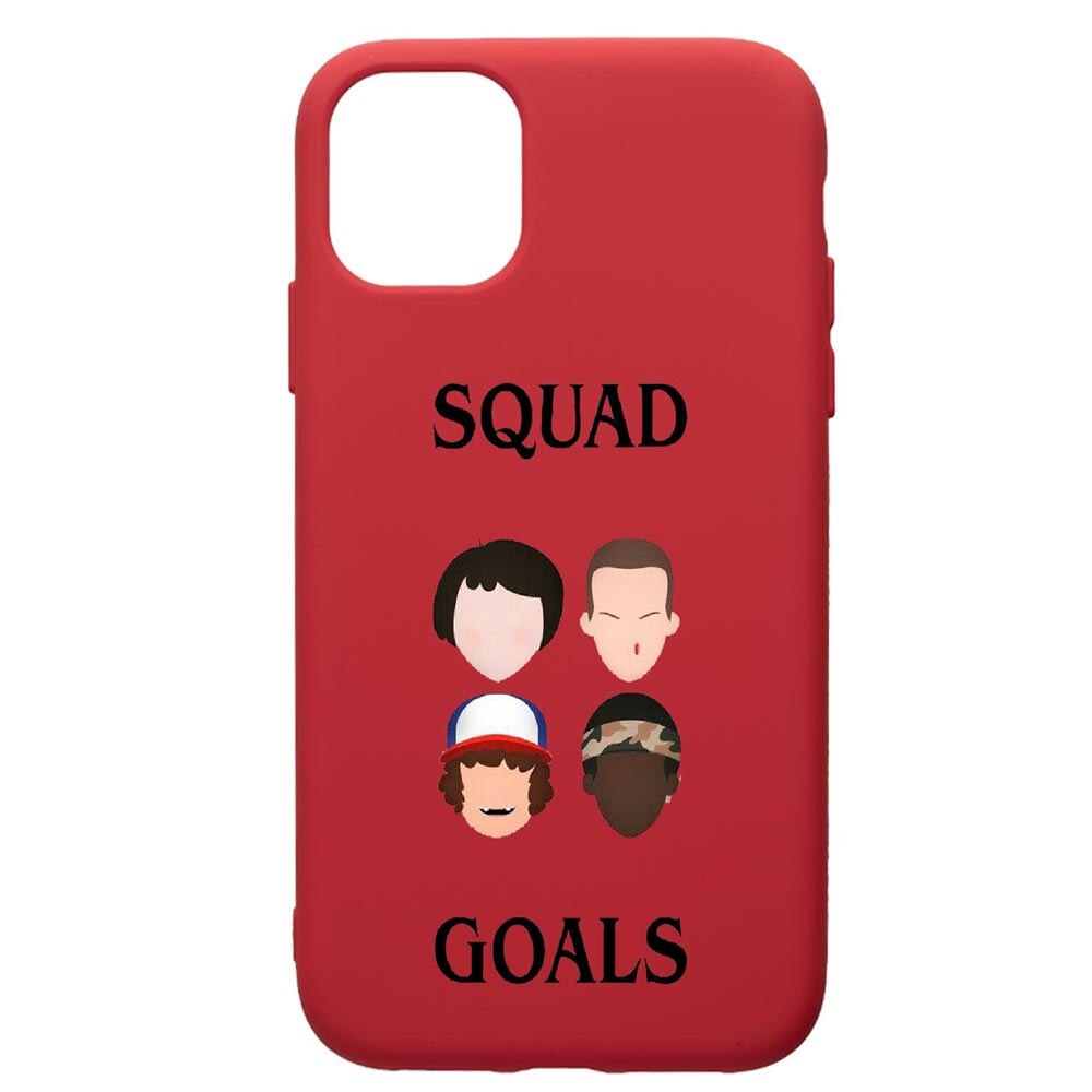Husa de protectie Apple iPhone 11 Pro, Stranger Things, silicon, cu interiorul din material textil, protectie camera, Red, PR374