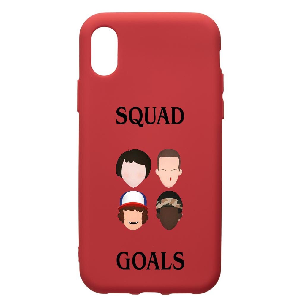 Husa de protectie Samsung Galaxy A01, Stranger Things, silicon, cu interiorul din material textil, protectie camera, Red, PR374