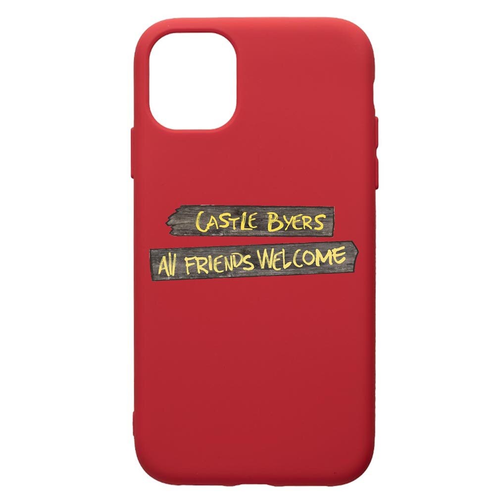Husa de protectie Apple iPhone 11, Stranger Things, silicon, cu interiorul din material textil, protectie camera, Red, PR375