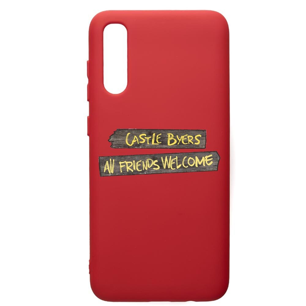 Husa de protectie Samsung Galaxy A30S, Stranger Things, silicon, cu interiorul din material textil, protectie camera, Red, PR375