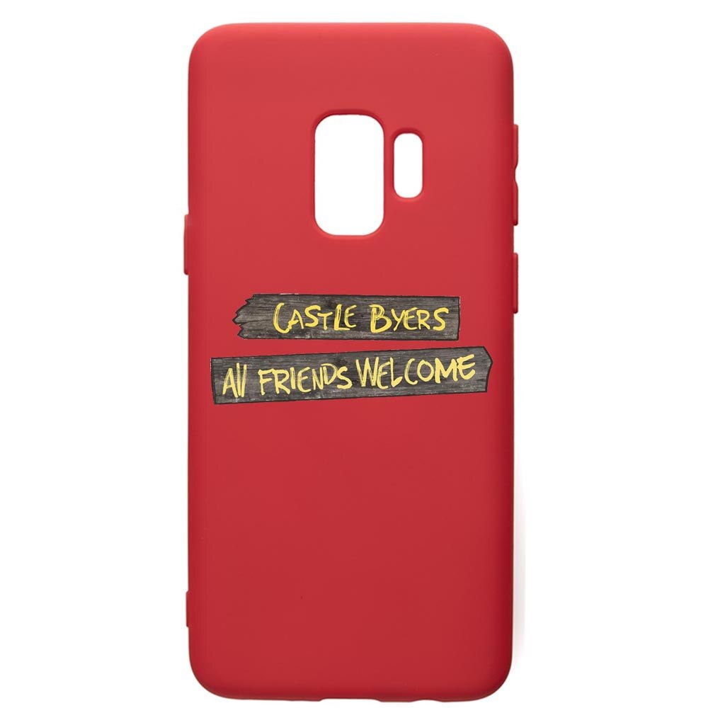 Husa de protectie Samsung Galaxy S9, Stranger Things, silicon, cu interiorul din material textil, protectie camera, Red, PR375