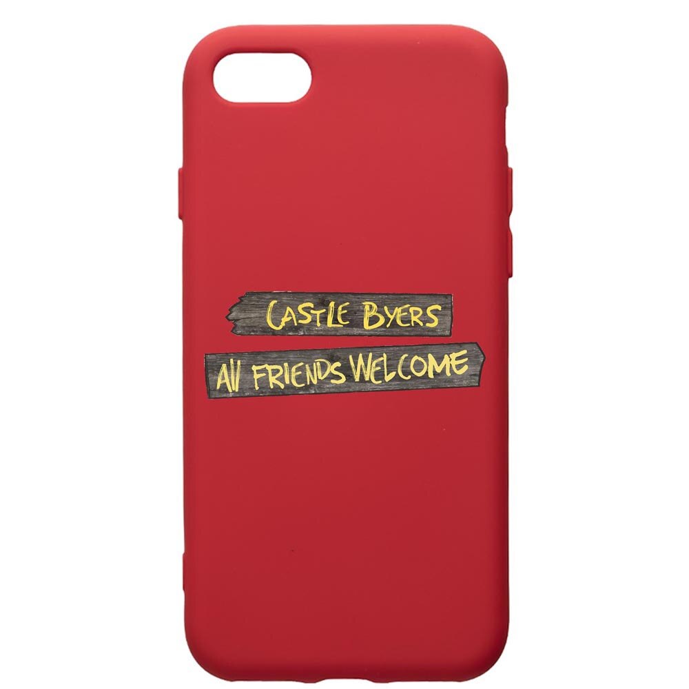 Husa de protectie Apple iPhone 8 Plus / iPhone 7 Plus, Stranger Things, silicon, cu interiorul din material textil, protectie camera, Red, PR375