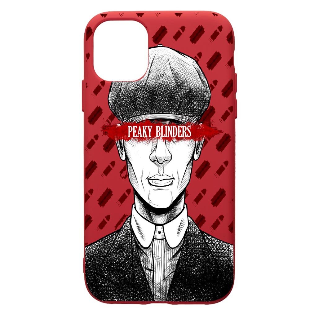 Husa de protectie Apple iPhone 11, Peaky Blinders, silicon, cu interiorul din material textil, protectie camera, Red, PR380