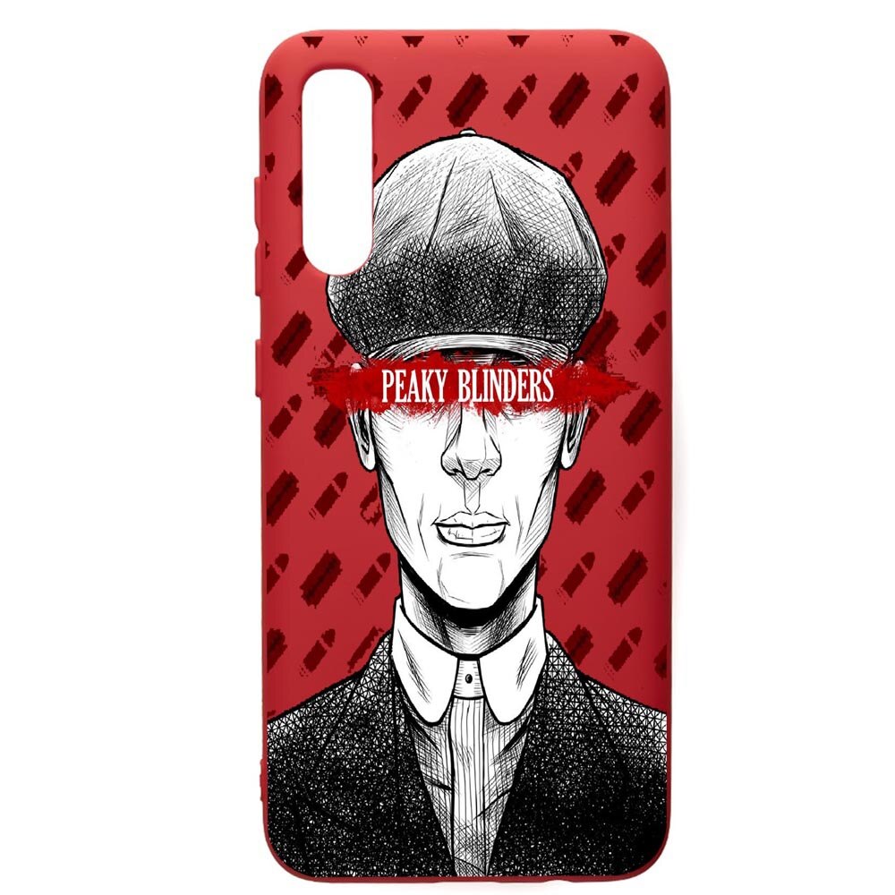 Husa de protectie Samsung Galaxy A70, Peaky Blinders, silicon, cu interiorul din material textil, protectie camera, Red, PR380