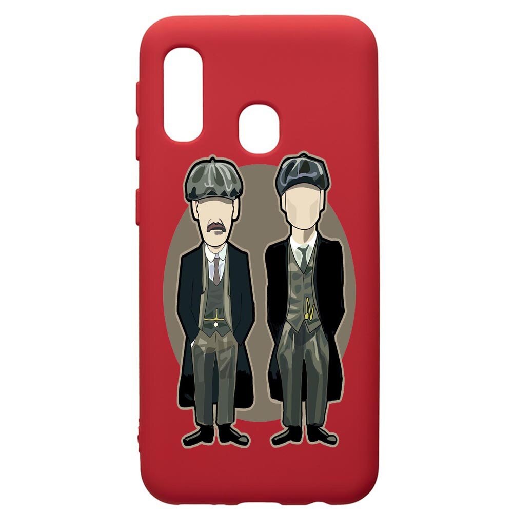Husa de protectie Samsung Galaxy A40, Peaky Blinders, silicon, cu interiorul din material textil, protectie camera, Red, PR383