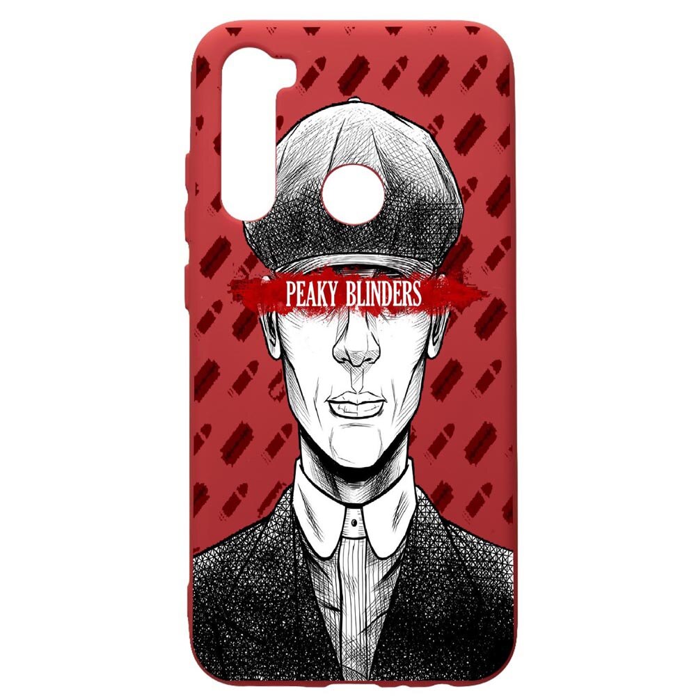 Husa de protectie Xiaomi Redmi Note 8, Peaky Blinders, silicon, cu interiorul din material textil, protectie camera, Red, PR380