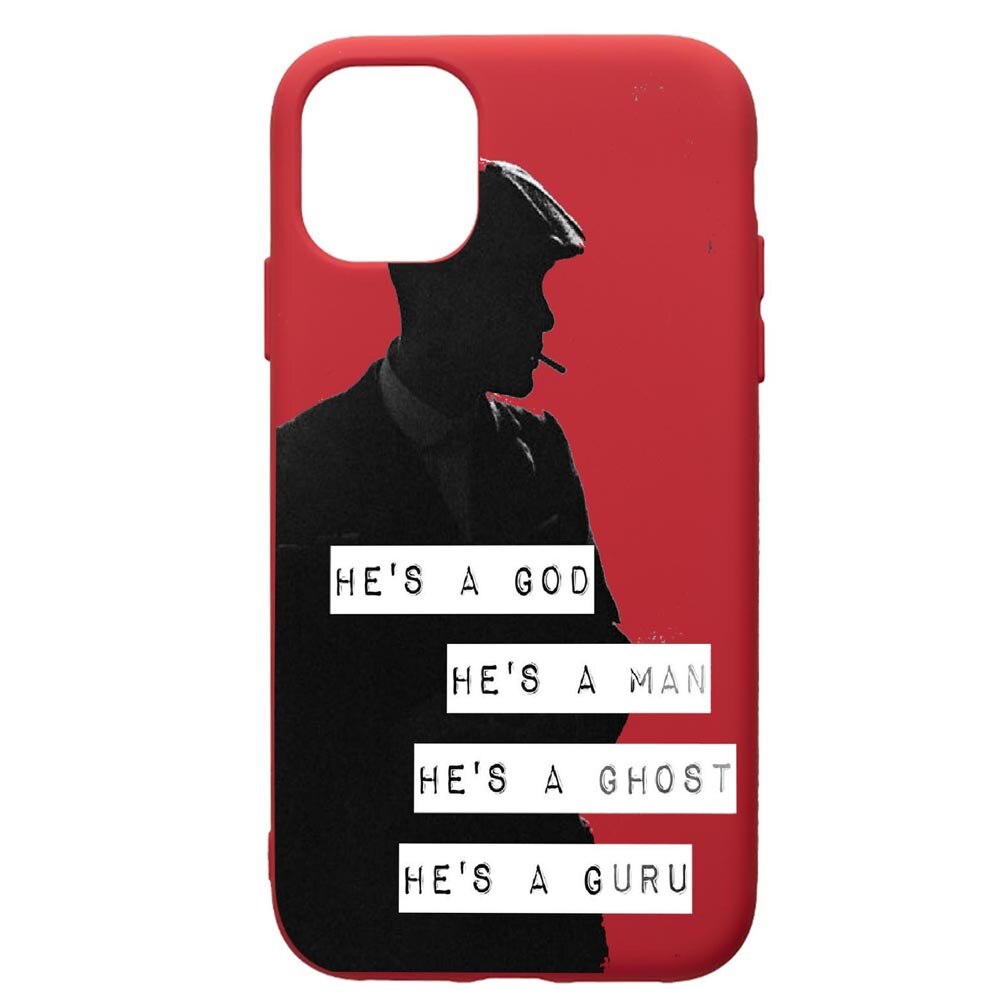 Husa de protectie Apple iPhone 11, Peaky Blinders, silicon, cu interiorul din material textil, protectie camera, Red, PR381