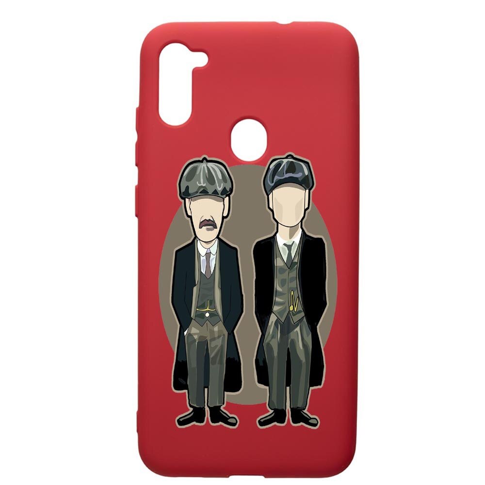Husa de protectie Samsung Galaxy A11, Peaky Blinders, silicon, cu interiorul din material textil, protectie camera, Red, PR383