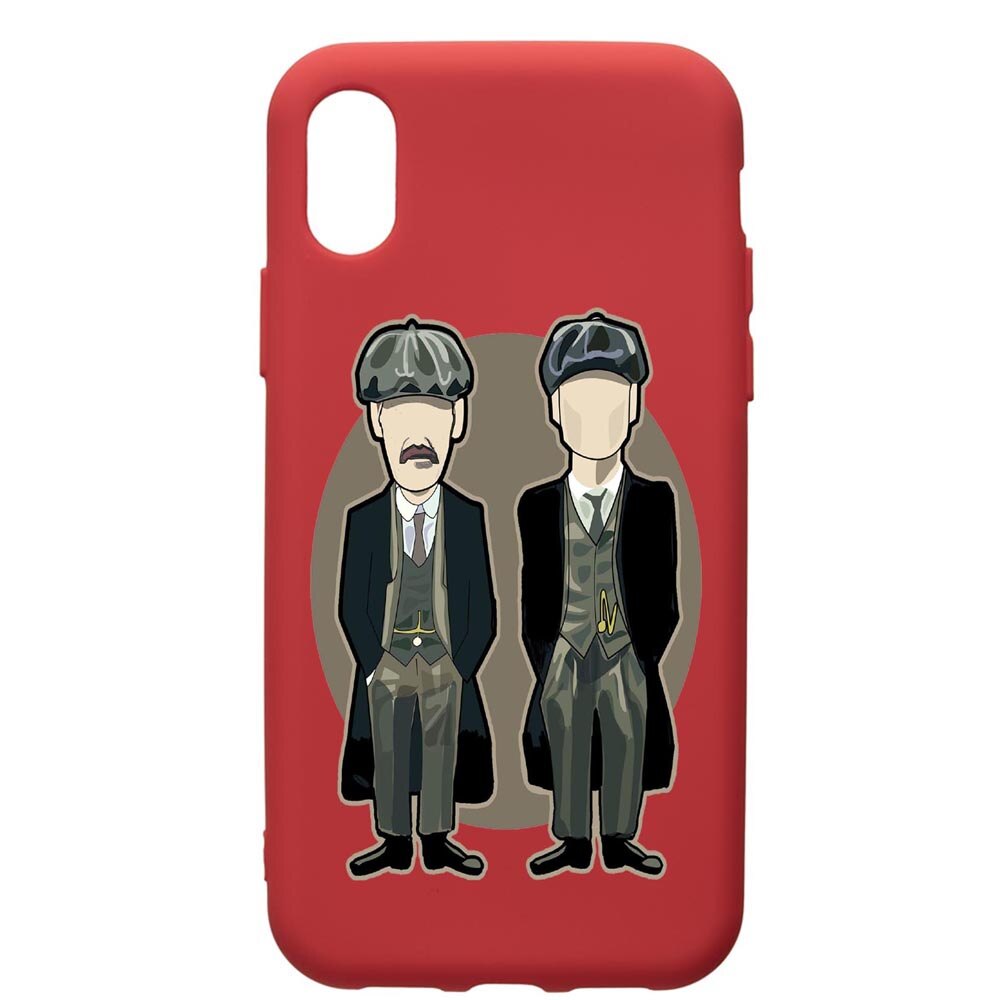 Husa de protectie Apple iPhone XS / iPhone X, Peaky Blinders, silicon, cu interiorul din material textil, protectie camera, Red, PR383
