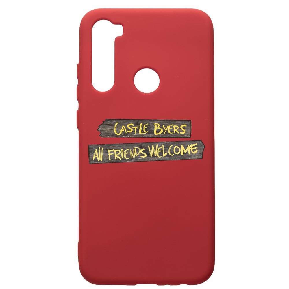 Husa de protectie Xiaomi Redmi Note 8, Stranger Things, silicon, cu interiorul din material textil, protectie camera, Red, PR375