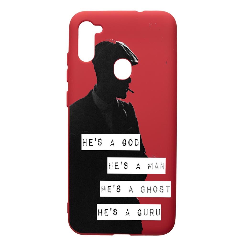 Husa de protectie Samsung Galaxy A11, Peaky Blinders, silicon, cu interiorul din material textil, protectie camera, Red, PR381