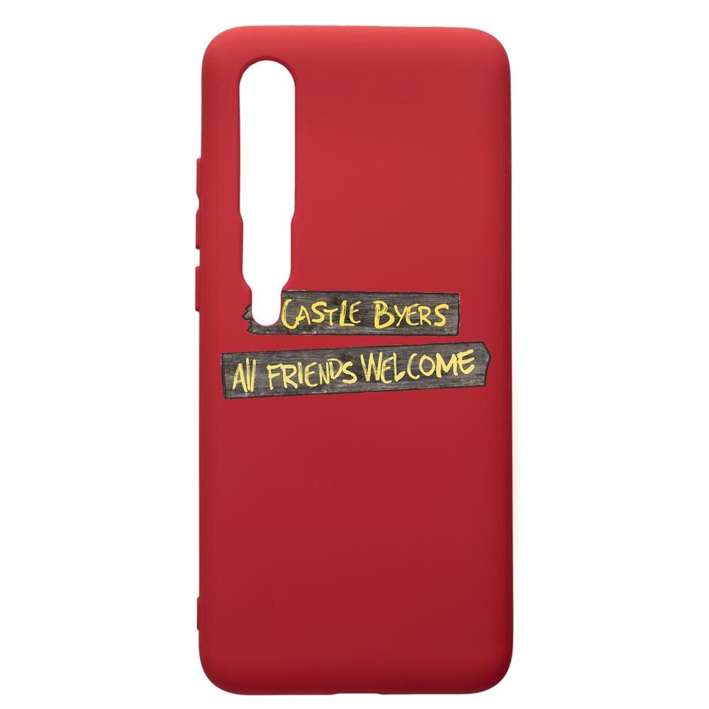 Husa de protectie Xiaomi Mi 10 / Mi 10 Pro, Stranger Things, silicon, cu interiorul din material textil, protectie camera, Red, PR375