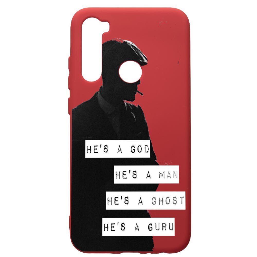 Husa de protectie Xiaomi Redmi Note 8, Peaky Blinders, silicon, cu interiorul din material textil, protectie camera, Red, PR381