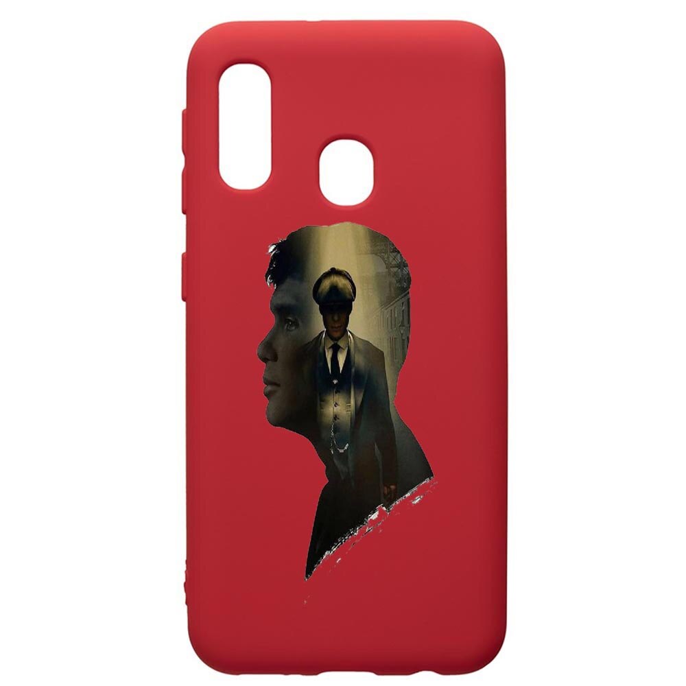 Husa de protectie Samsung Galaxy A40, Peaky Blinders, silicon, cu interiorul din material textil, protectie camera, Red, PR385