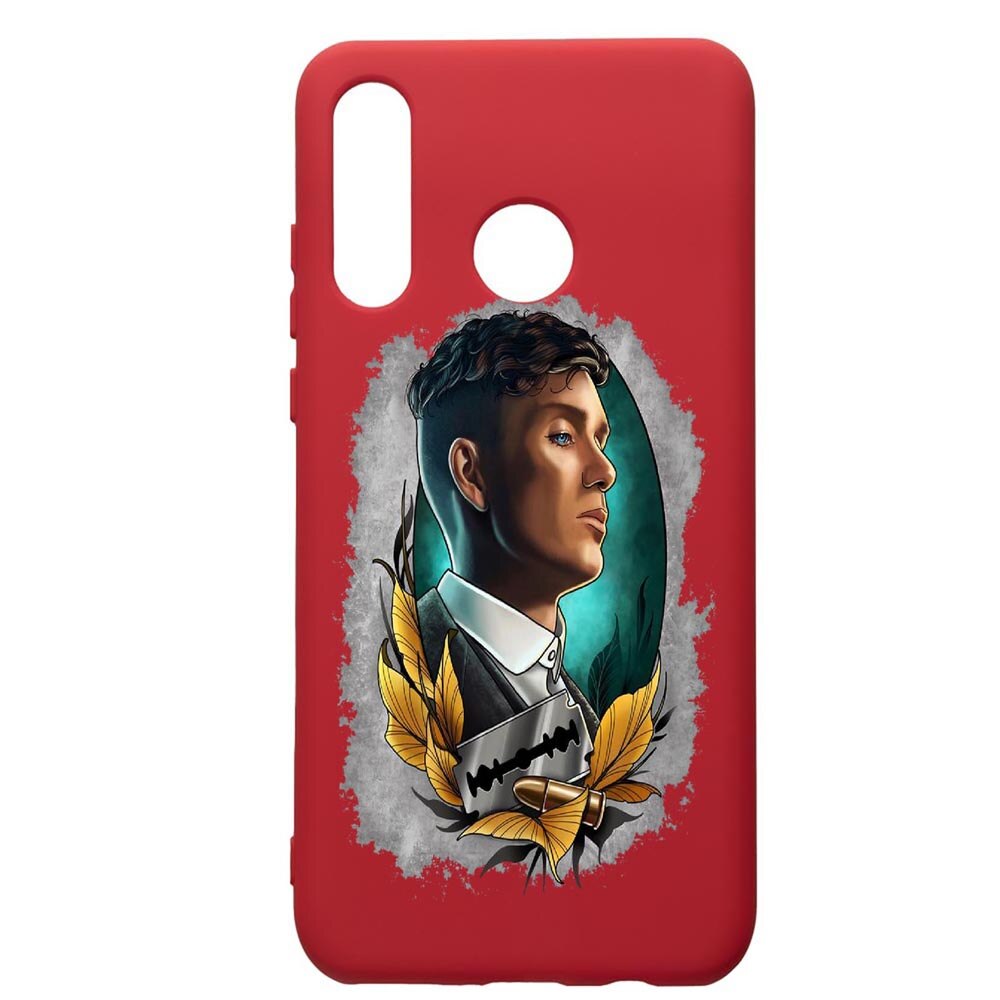 Husa de protectie Huawei P30 Lite, Peaky Blinders, silicon, cu interiorul din material textil, protectie camera, Red, PR384