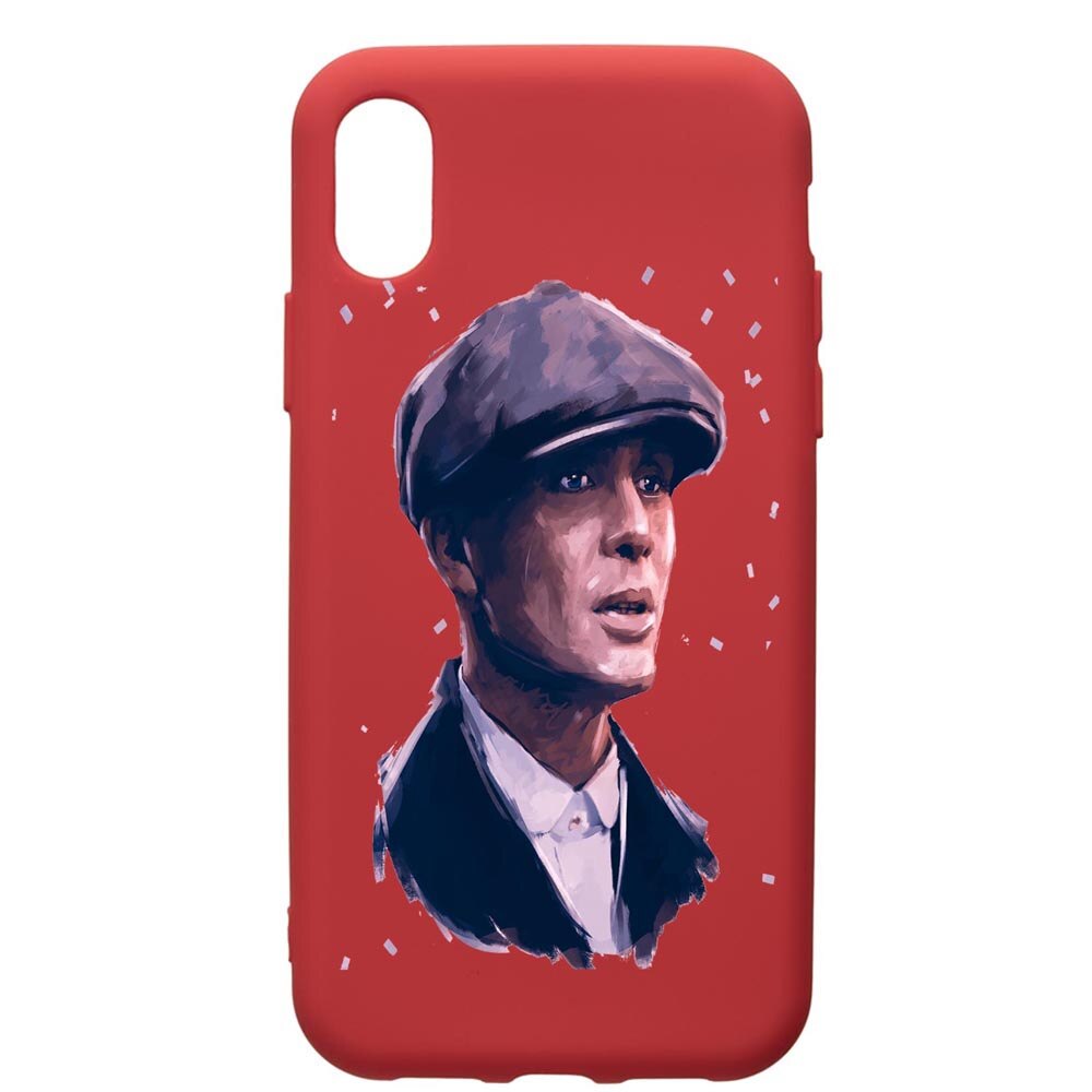 Husa de protectie Apple iPhone XS / iPhone X, Peaky Blinders, silicon, cu interiorul din material textil, protectie camera, Red, PR387