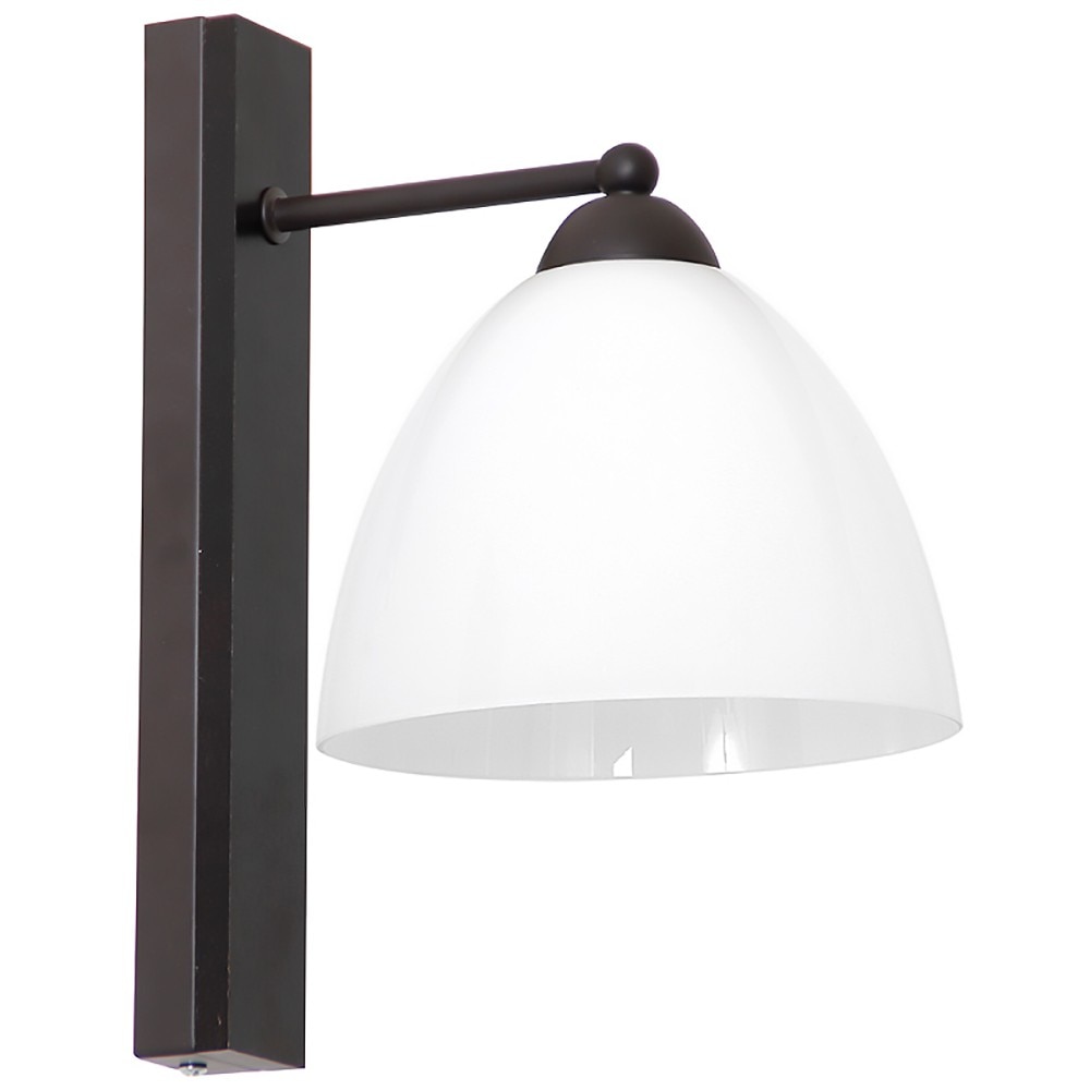 Aplica ESL Omnia, 1x60W, E27, Metal/Sticla, Negru/Alb