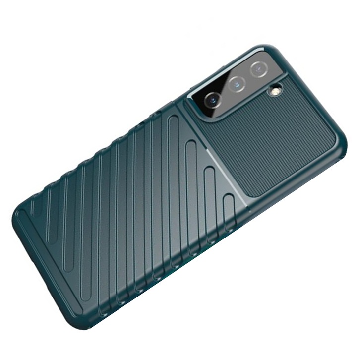 Optim Protection Texture Design TPU védőburkolat Samsung Galaxy S21 5G készülékhez, zöld