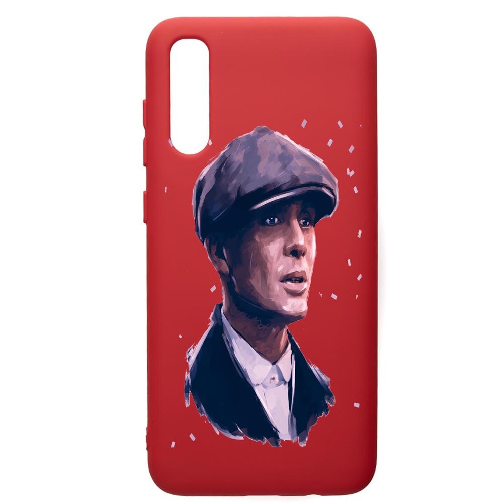 Husa de protectie Samsung Galaxy A50, Peaky Blinders, silicon, cu interiorul din material textil, protectie camera, Red, PR387