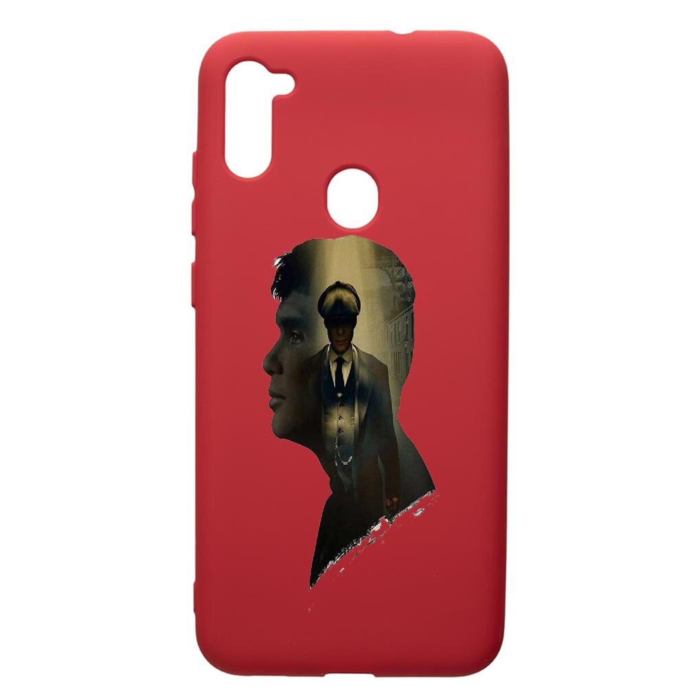 Husa de protectie Samsung Galaxy A11, Peaky Blinders, silicon, cu interiorul din material textil, protectie camera, Red, PR385