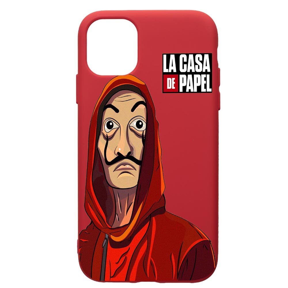 Husa de protectie Samsung Galaxy A41, La Casa De Papel, silicon, cu interiorul din material textil, protectie camera, Red, PR389